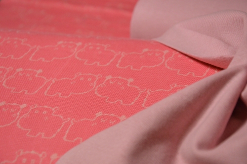 Jaquardjersey | Nilpferd pink